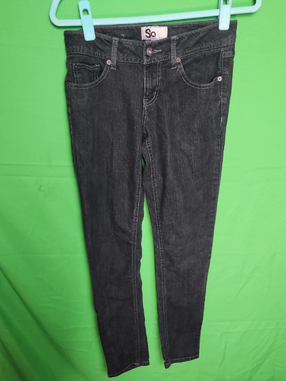 SO Black Low Rise Skinny Jeggings Stretch Denim Jeans-Average 7